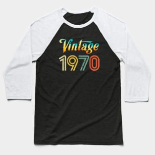 Vintage 1970 Birthday Baseball T-Shirt